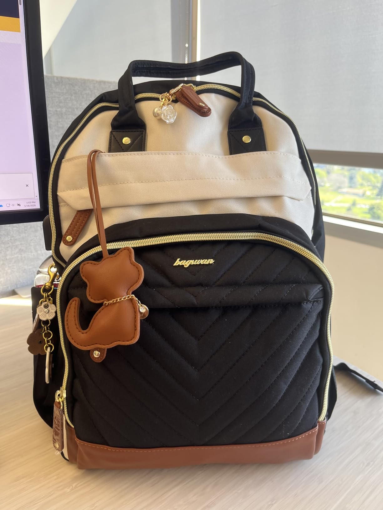 Laptop Backpack for Women Work Bag: 15.6'' Travel Bookbag with USB Charger customer photo 2