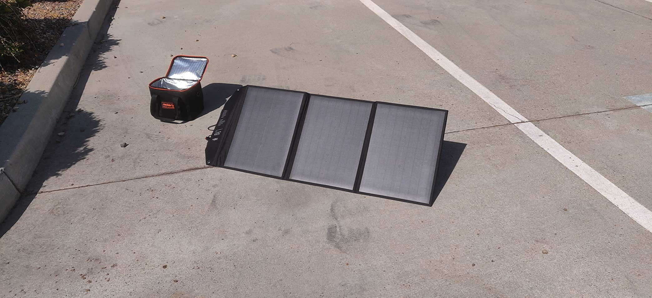 Powkey 40W Portable Solar Panel for 100W~200W Portable Power Station customer photo 2