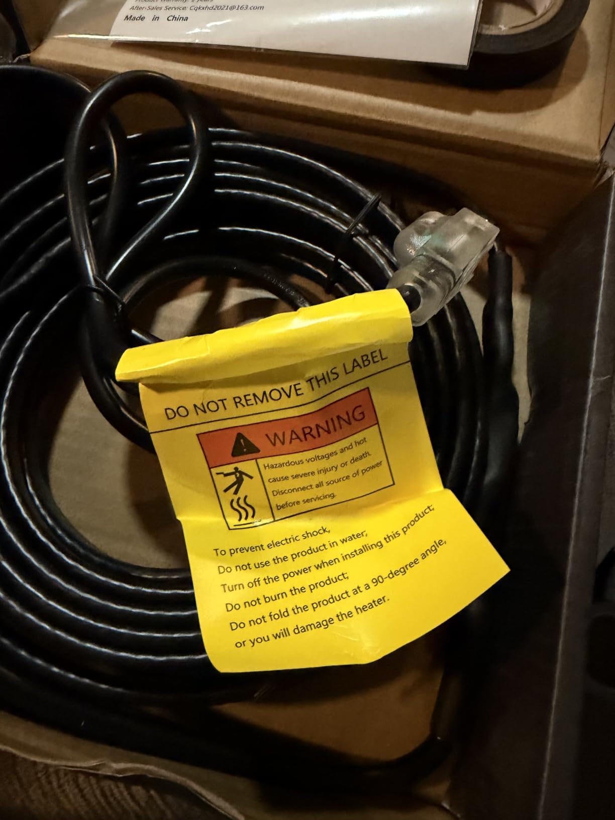 3FT-200FT Heat Tape for Water Pipes, -40°F Deicing Pipe Heat Cable (50 FT) | Electric Heating Cable Pipe, Freeze Protection for Heat Trace Cable for Metal, Plastic Home Pipes, Gutter, 120V 5W/ft (50FT) customer photo 1