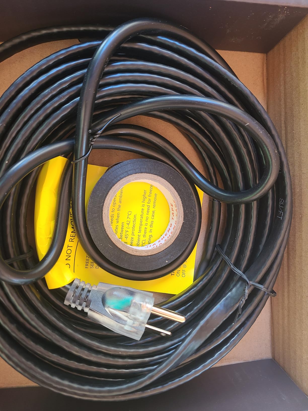 3FT-200FT Heat Tape for Water Pipes, -40°F Deicing Pipe Heat Cable (50 FT) | Electric Heating Cable Pipe, Freeze Protection for Heat Trace Cable for Metal, Plastic Home Pipes, Gutter, 120V 5W/ft (50FT) customer photo 2