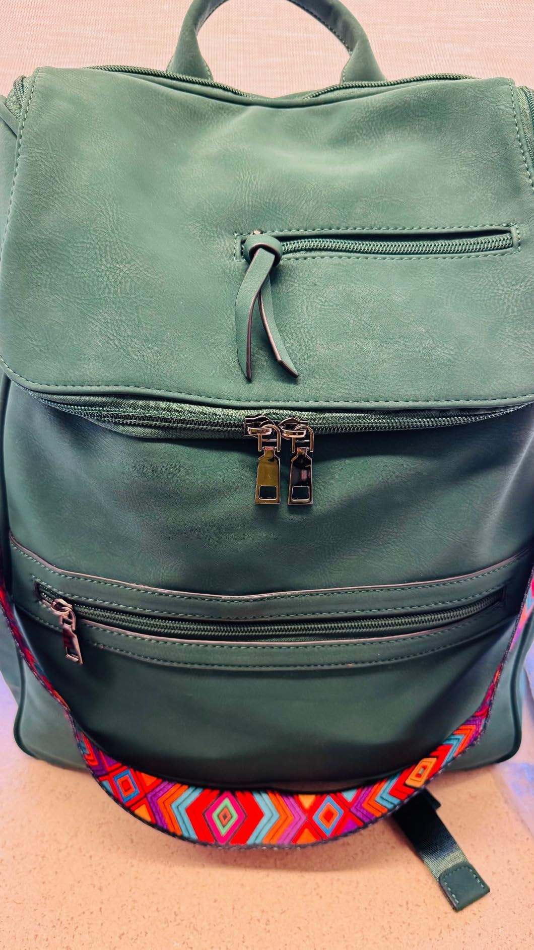 FADEON Laptop Backpack for Women, Vegan Leather 15.6 inch Computer bag customer photo 1