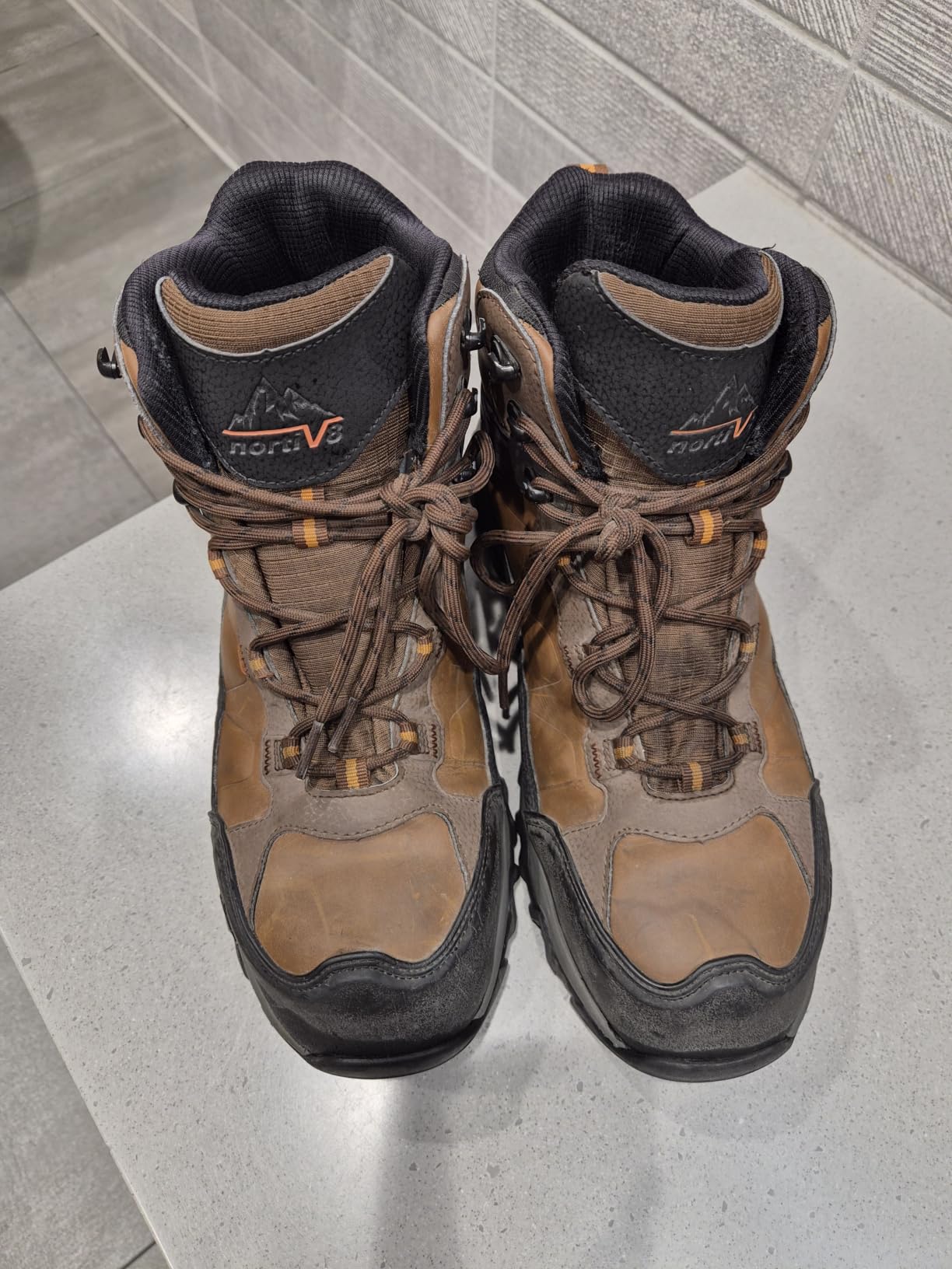 NORTIV 8 Men's Waterproof Steel Toe Work Boots customer photo 2