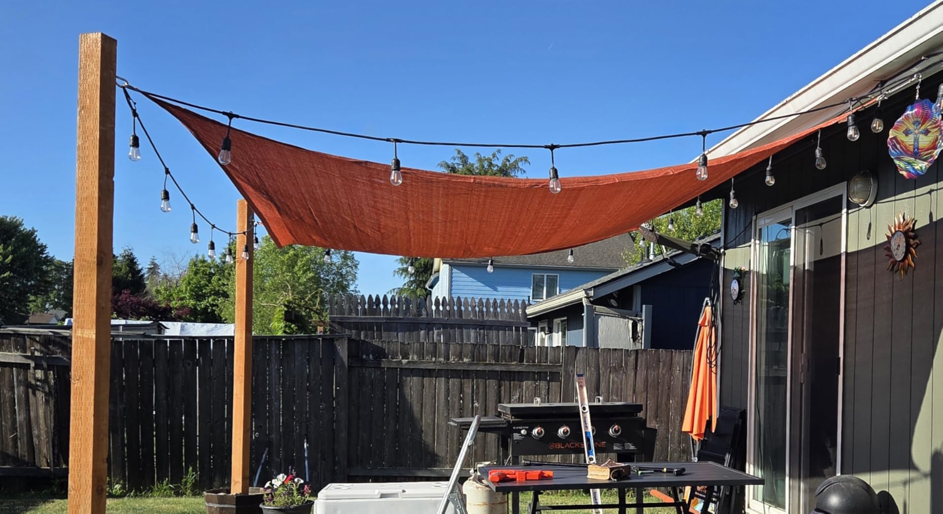 Artpuch Sun Shade Sail 12'X12'X17' Light Grey Triangle customer photo 1