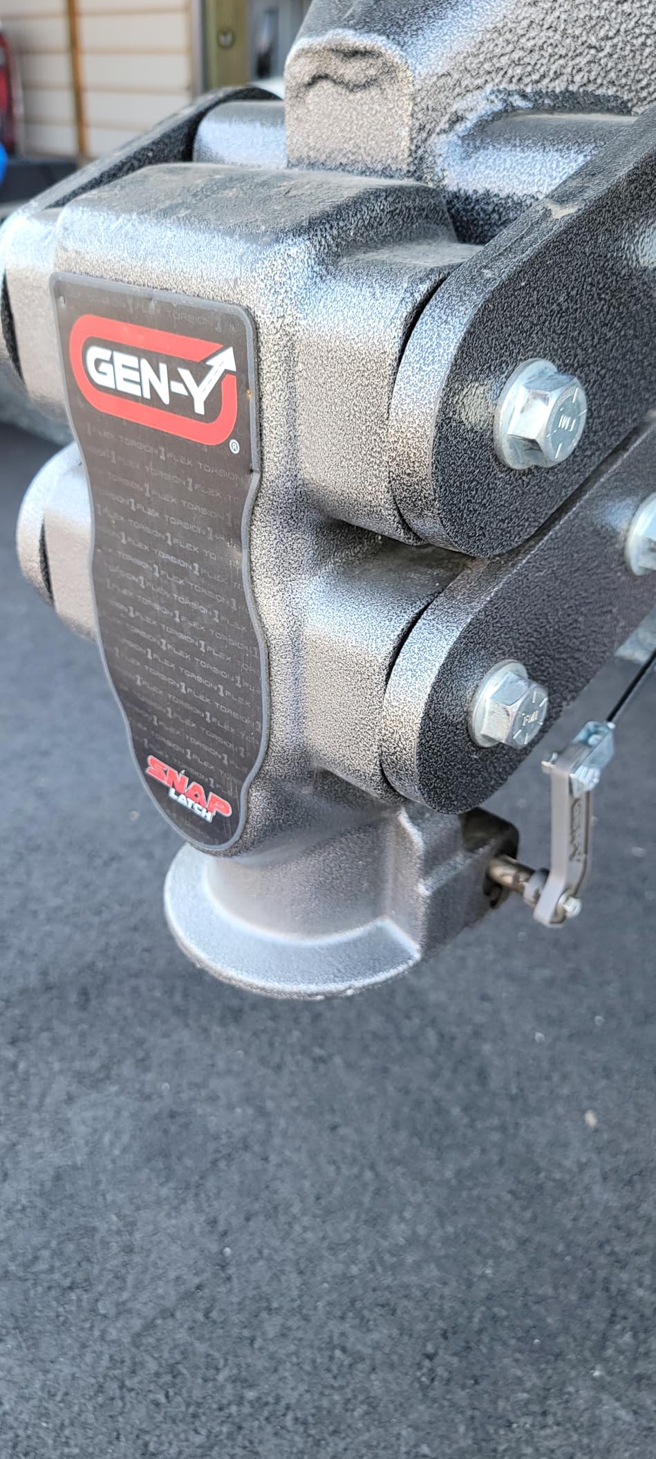Heavy-Duty Gooseneck Trailer Lock, Gooseneck Lock Fit for Heavy Trailers, Livestock Haulers and RVs - Black customer photo 1