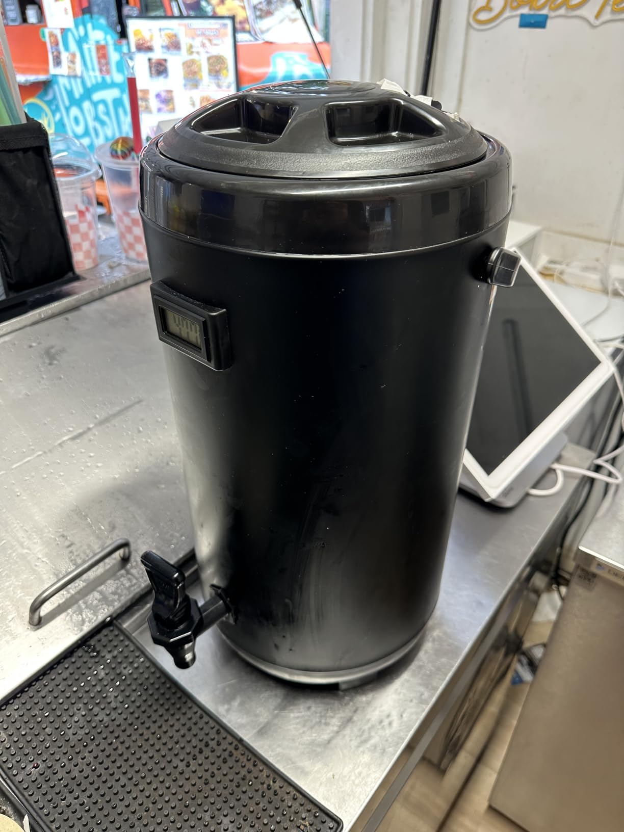 Insulated Beverage Dispenser-NON HEATING-75 Cup Cold Drink Beverage for Catering-Stainless Steel Iced Beverage Dispenser 12 L/3.2 Gallon Coffee Dispenser with Spigot for Tea,Juice (black) customer photo 1
