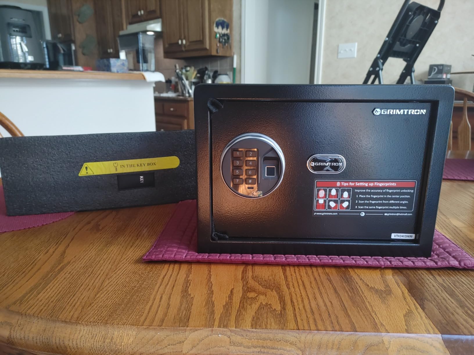 Grimtron 20LB Biometric Safe with Fingerprint Lock, 3-8 Digit PIN customer photo 2