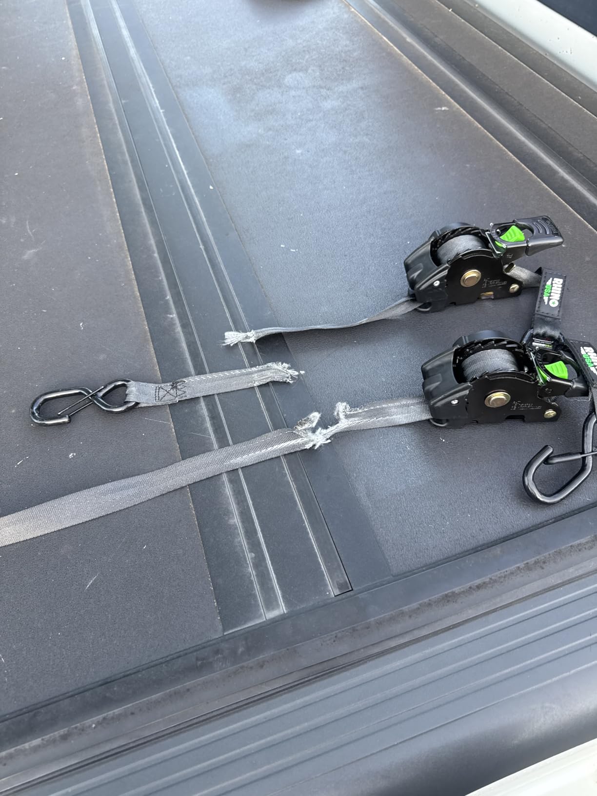 Rhino USA Retractable Ratchet Straps (2-Pack) - 1in x 10ft, 1,209lb, Black | Auto Self Retracting Design. For Truck, Cargo Trailer, Motorcycle, ATV & UTV Tie Downs customer photo 2
