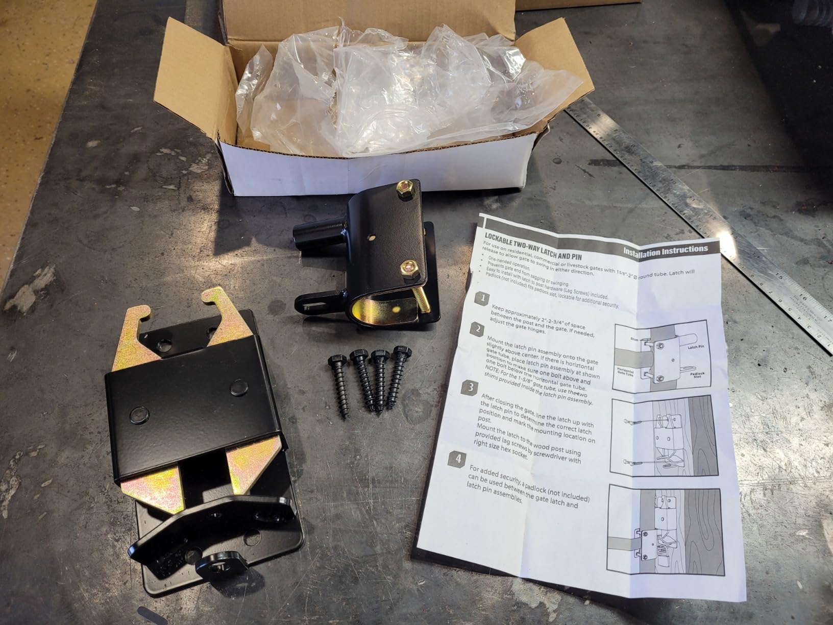 Heavy Duty Farm Gate Latch 2 Way Gate Latch Perfect for Farms, Pastures, and Ranches customer photo 2
