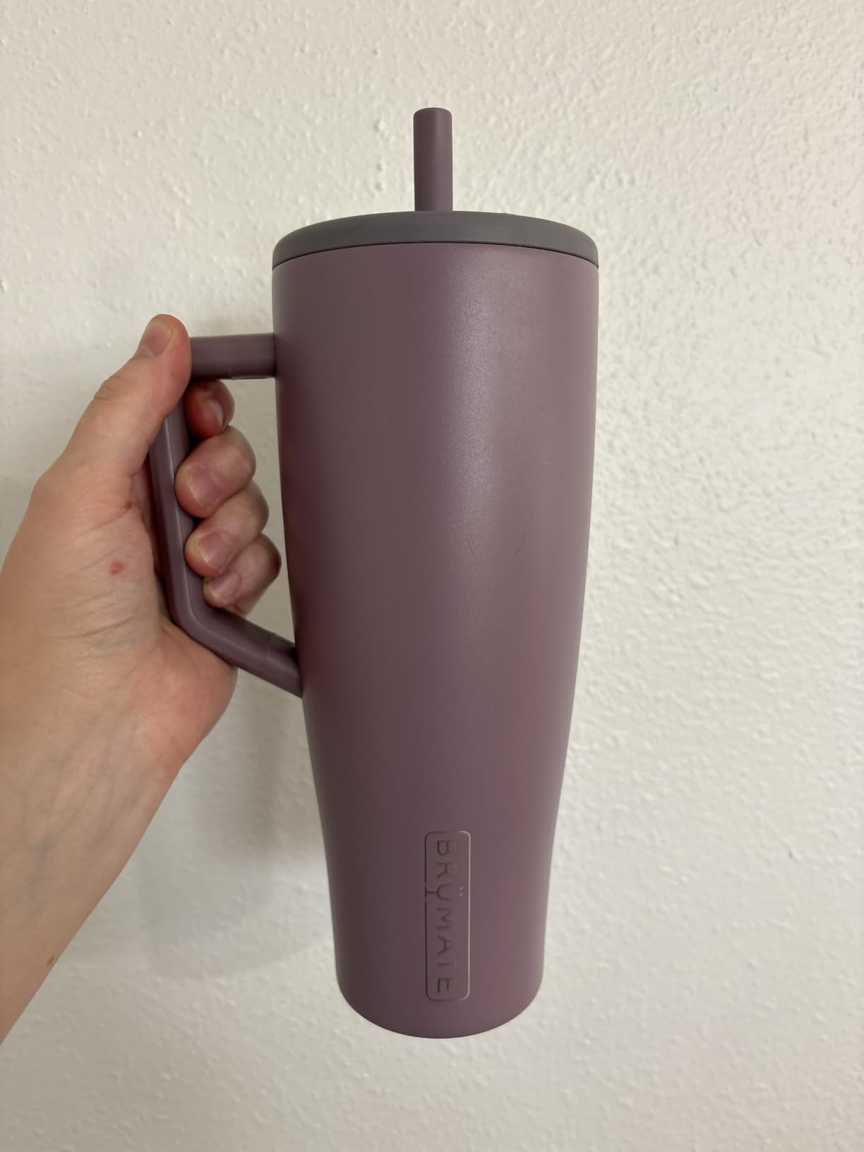BrüMate Era 40 oz Tumbler with Handle and Straw | 100% Leakproof Insulated Water Bottle Tumbler with Lid and Flexible SoftSip Straw | Made of Stainless Steel | Cup Holder Friendly | 40oz (Dark Aura) customer photo 2