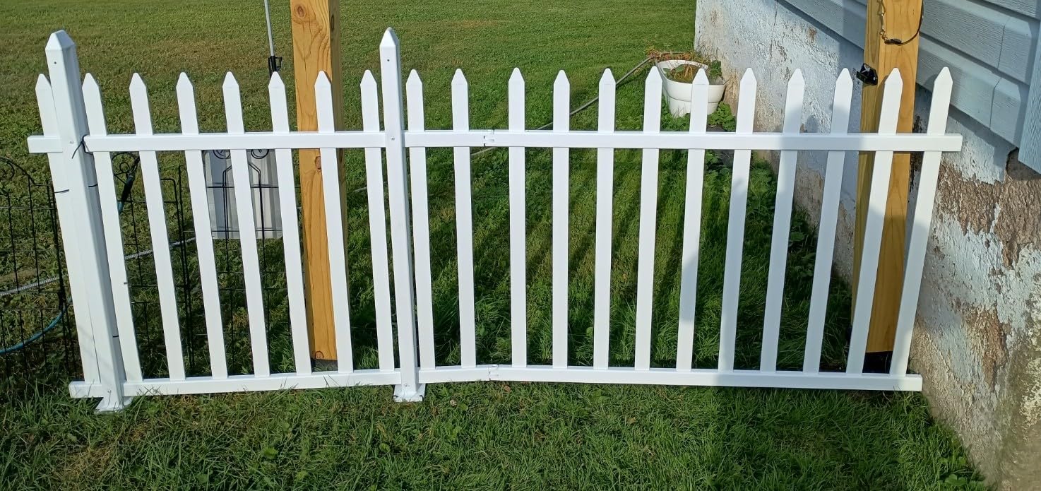 SunnyRoyal 1 Set Picket Fence Panels Vinyl 84