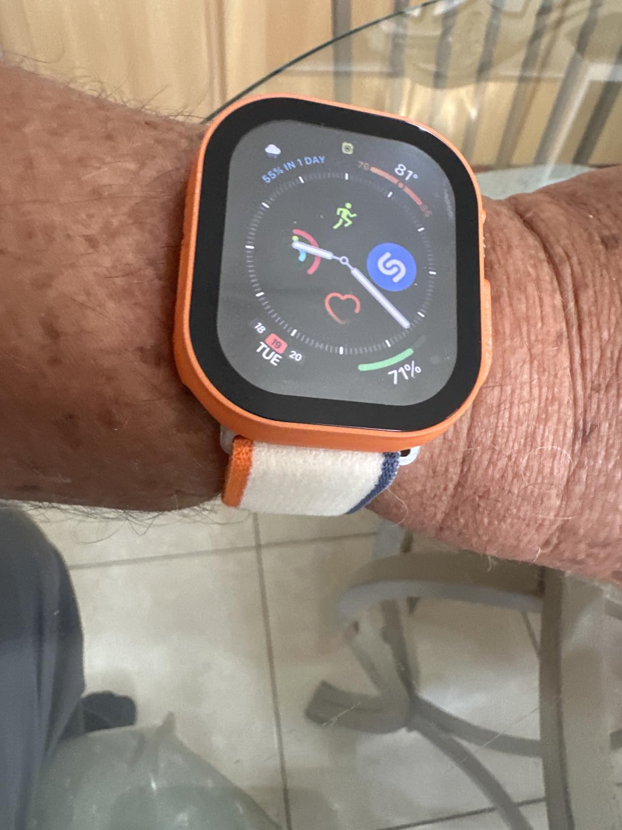 Apple Watch Ultra 2 [GPS + Cellular 49mm] Smartwatch with Rugged Titanium Case & Blue/Black Trail Loop S/M. Fitness Tracker, Precision GPS, Action Button, Extra-Long Battery Life customer photo 2