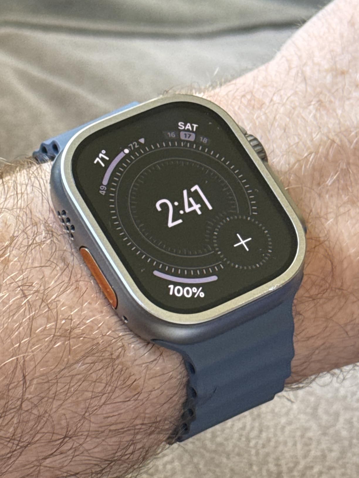 Apple Watch Ultra 2 [GPS + Cellular 49mm] Smartwatch with Rugged Titanium Case & Indigo Alpine Loop Small. Fitness Tracker, Precision GPS, Action Button, Extra-Long Battery Life customer photo 2