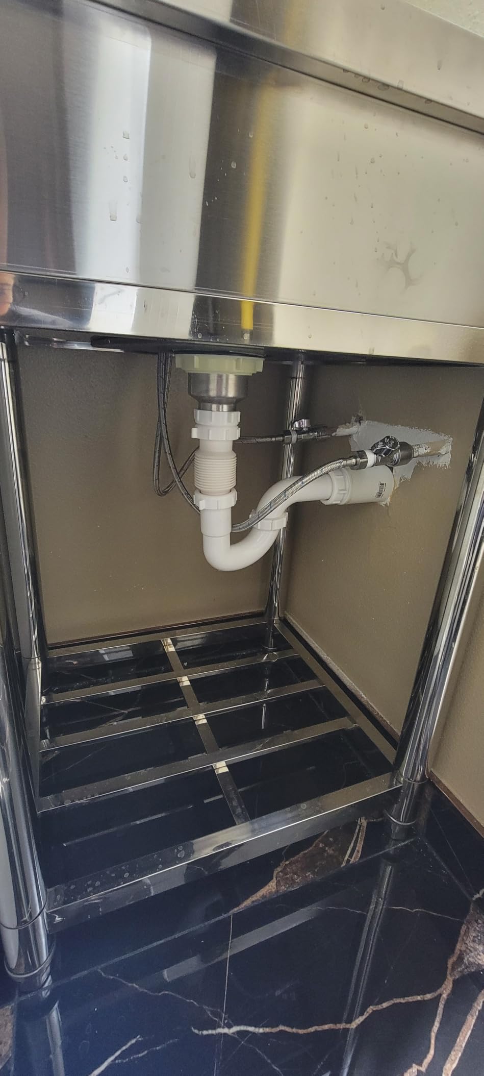Stainless Steel Commercial Kitchen Sink, Free Standing Single Bowl Sink customer photo 1