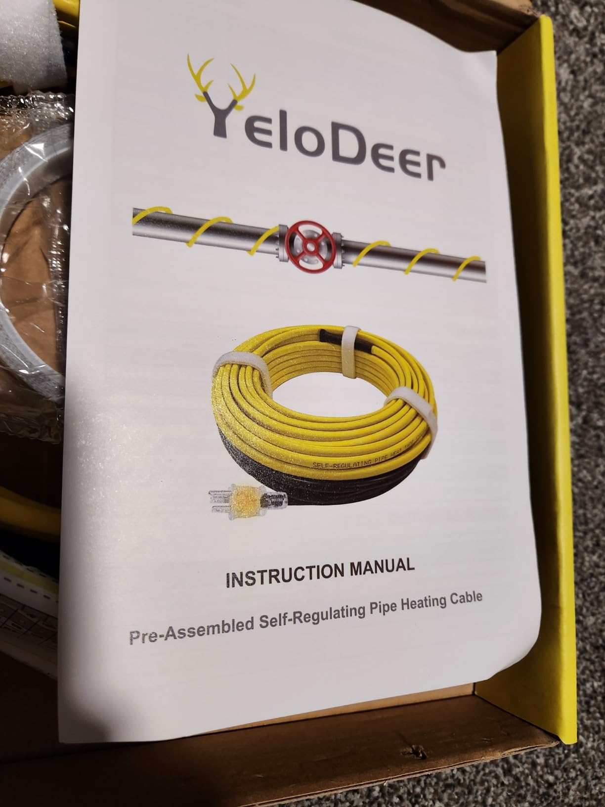 55ft Self Regulating Heat Tape for Water Pipes Heating Cable | Heat Trace Cable, Electric Water Line Heated Tape for Metal & Plastic Pipes, Keeps Water Flowing at -40F, 6W/ft 120V customer photo 2