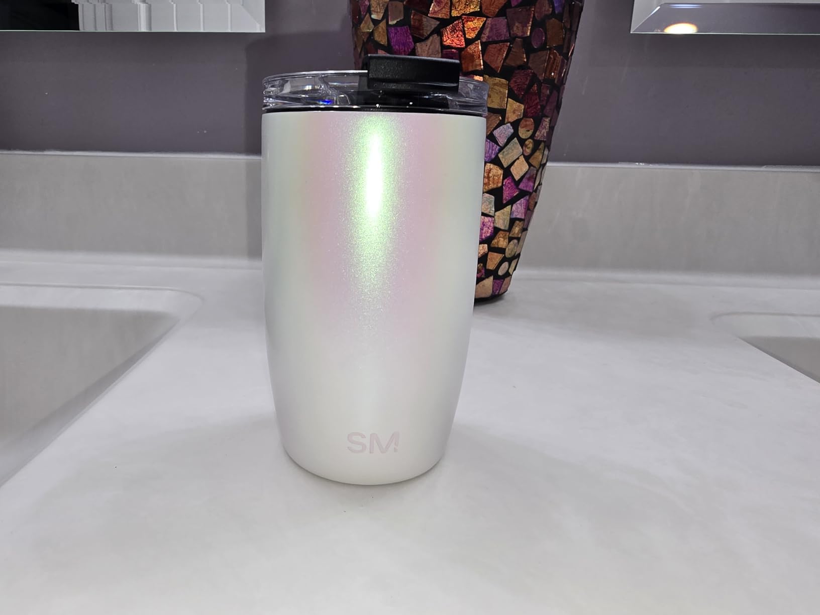 Simple Modern Travel Coffee Mug with Lid | 16oz | Blue customer photo 2