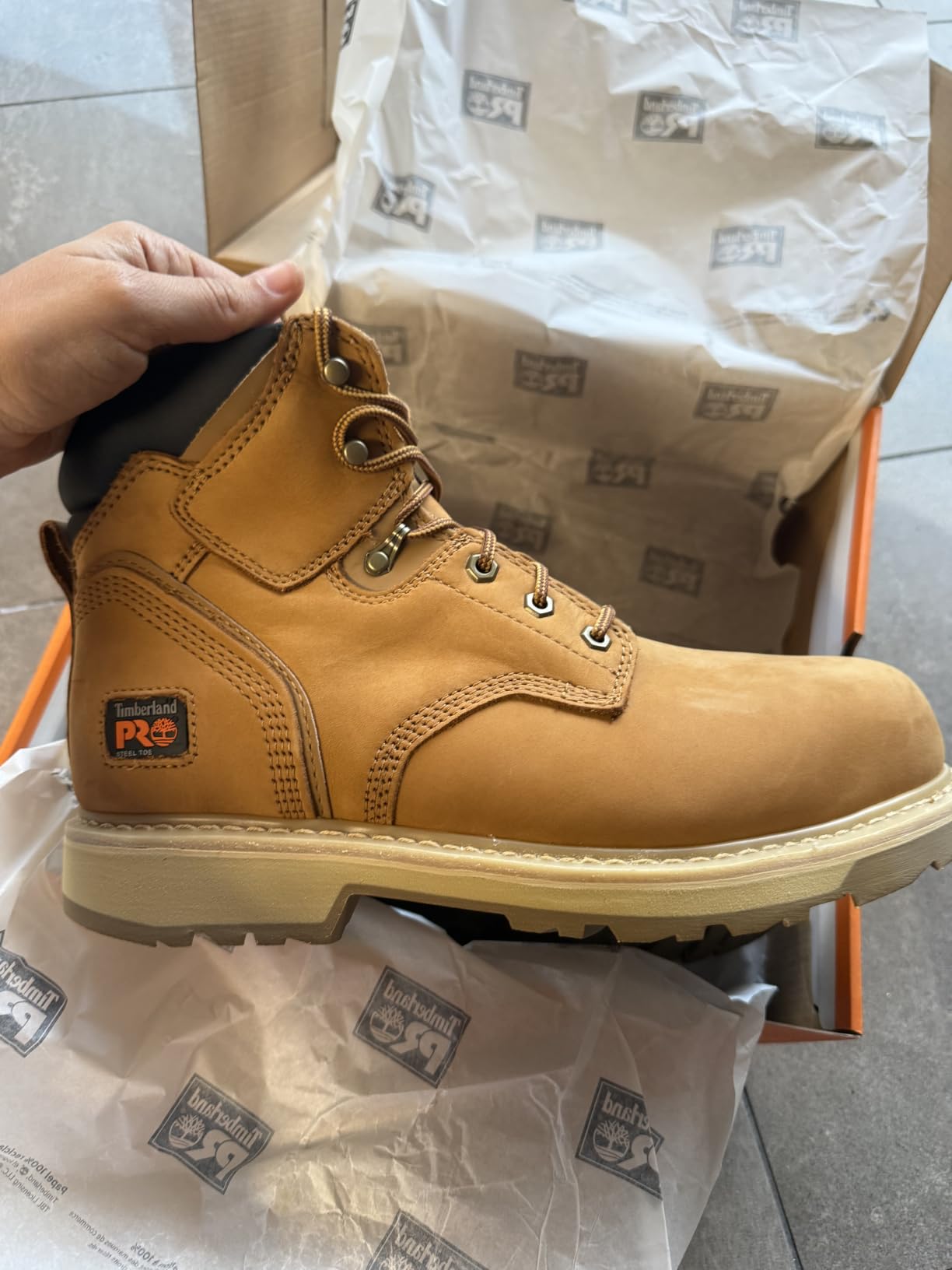 Timberland PRO Men's Pit Boss 6 Inch Steel Safety Toe Industrial Work Boot customer photo 2