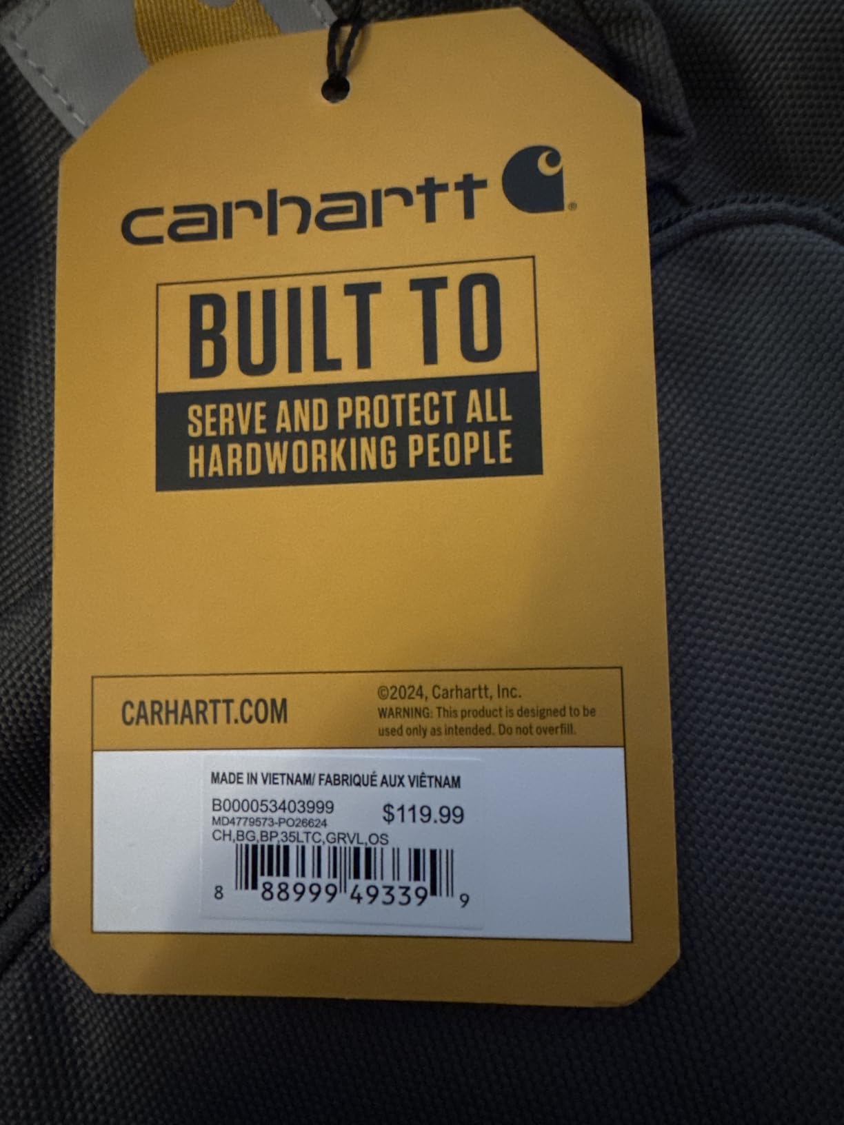Carhartt Utility 35L Triple-Compartment Backpack Black customer photo 2