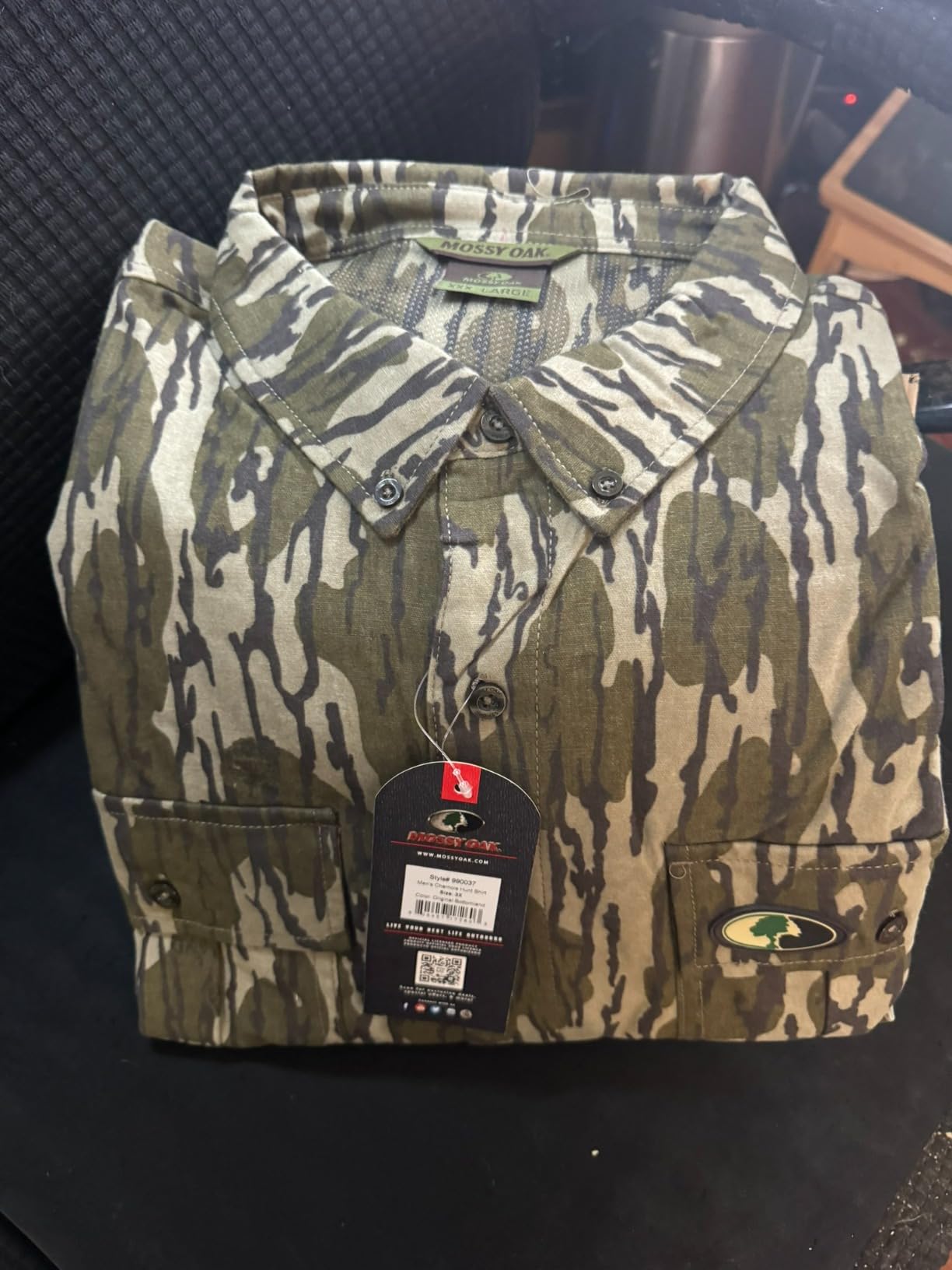 Mossy Oak Chamois Hunting Camo Shirt for Men | Heavyweight Cotton, Button Down Shirt with Pockets customer photo 1