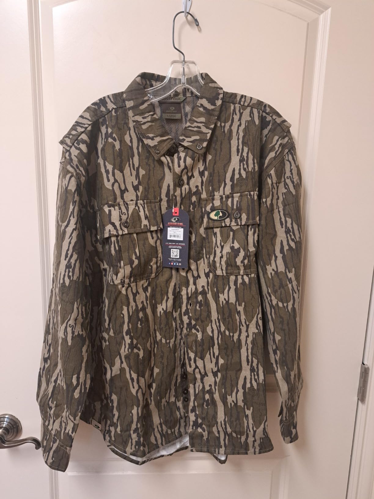 Mossy Oak Chamois Hunting Camo Shirt for Men | Heavyweight Cotton, Button Down Shirt with Pockets customer photo 2