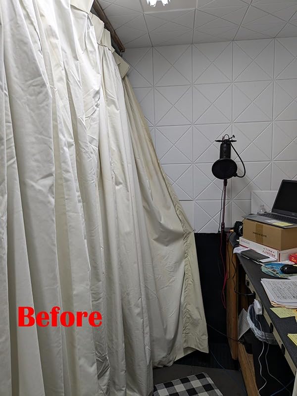 MABOZOO Studio Sound Blanket, Large Soundproof Blanket with Grommets, Heavy Duty Sound Dampening Noise Reducing Divider for Workshop, Basement, Laundry, Acoustic (Black, 96x80'') customer photo 1