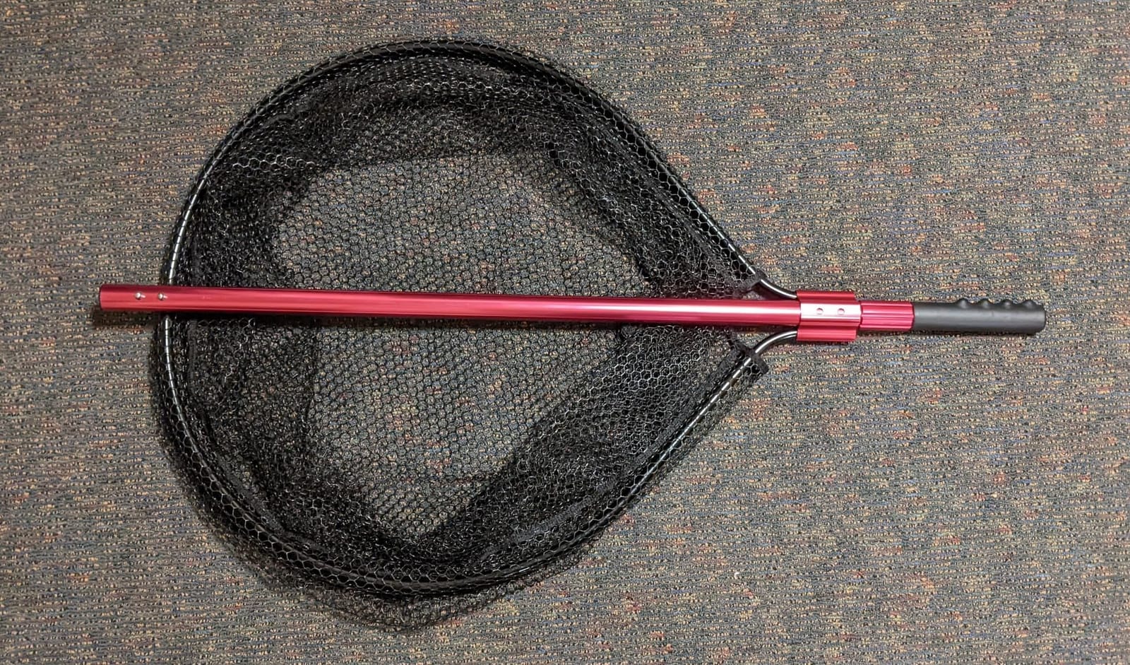 Large Rubber Fishing Net Heavy Duty Extra Large Aluminum Landing Net for Saltwater Fish Net Telescoping Handle with 6pcs Soft Jig Swimbait, Extends to 72-94in customer photo 1