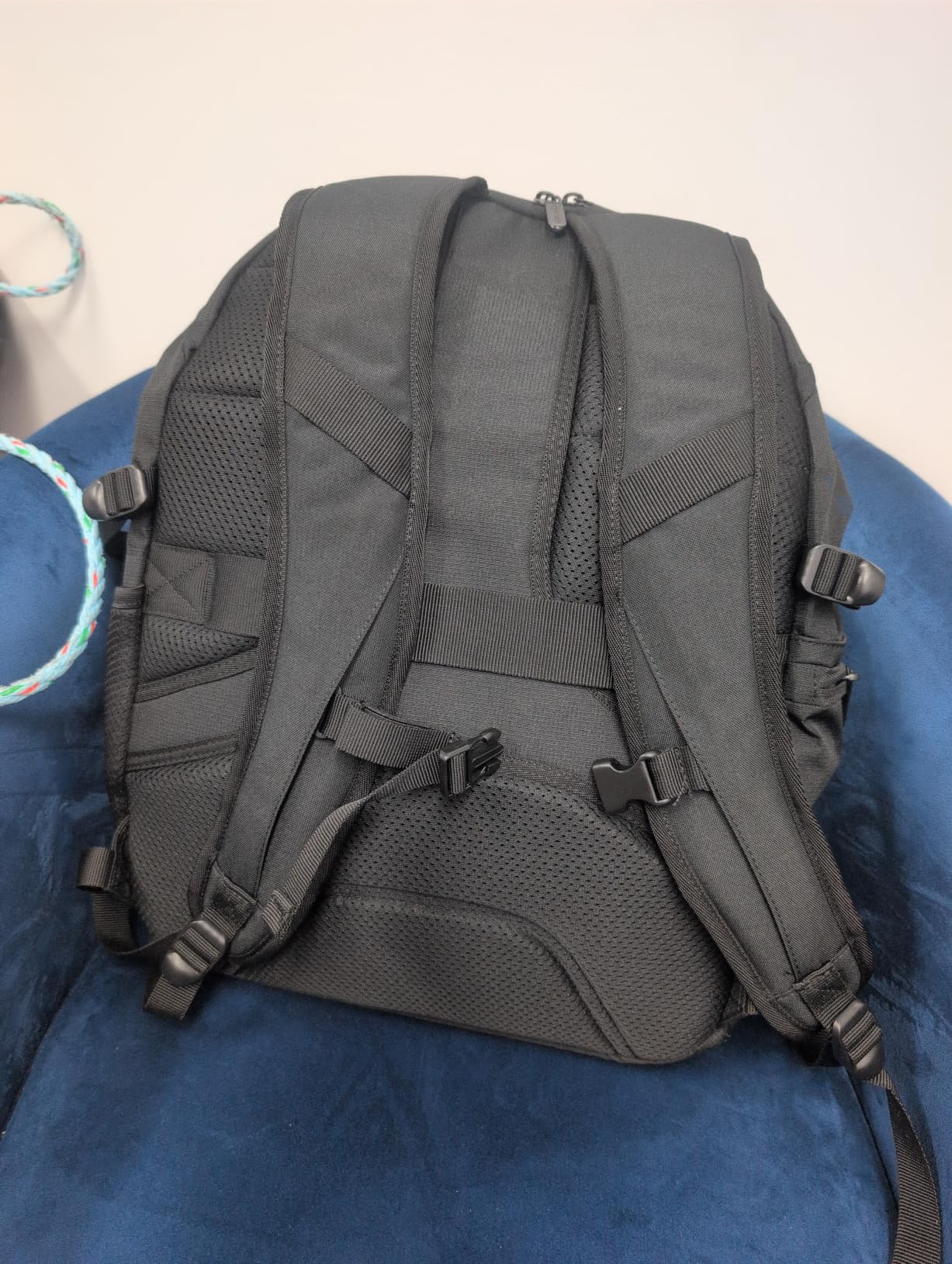 Amazon Basics Travel Laptop Backpack with Multiple Pockets and Compartments for 15.6 inch Laptop, Water Resistant, Spacious with Padded Shoulder Straps, Black customer photo 1