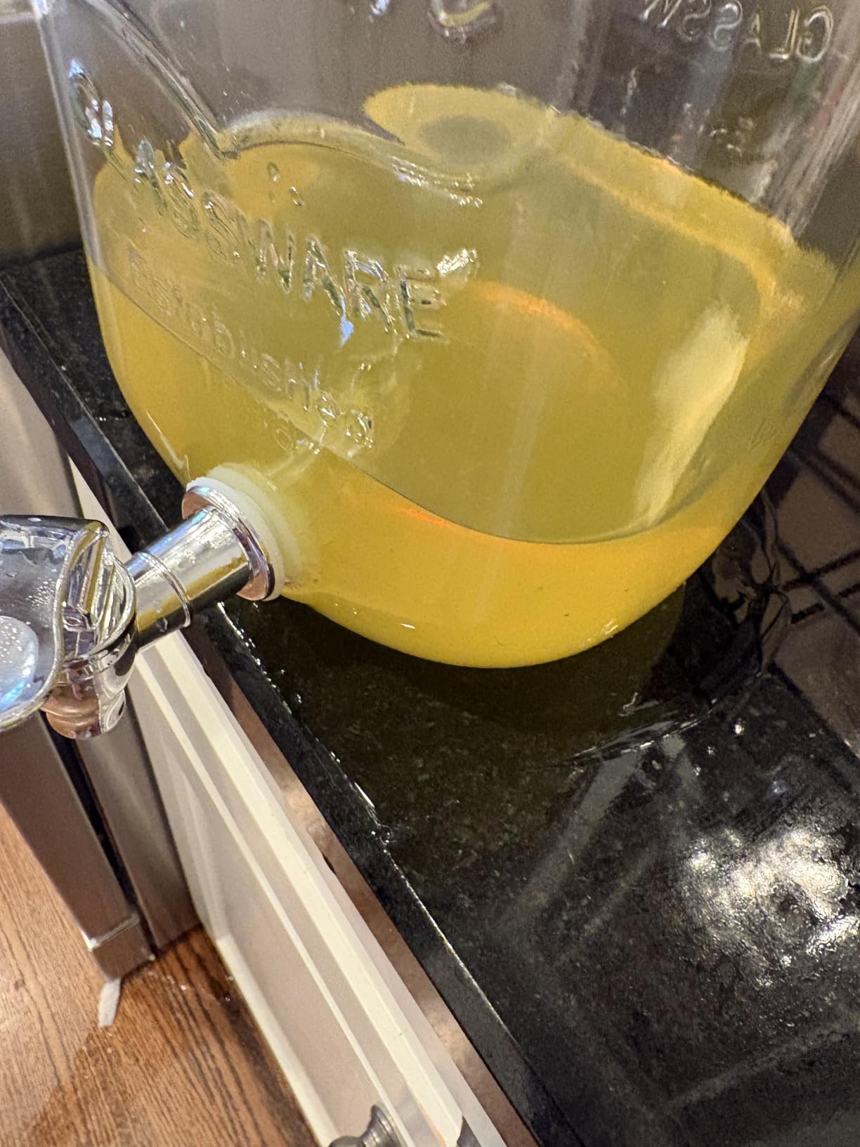 1 Gallon Glass Drink Dispensers For Parties-Set of 2,Leak-Proof Spigot | 4L Drink Dispenser with Fruit Infuser & Stand,Juice or Beverage Dispenser for BBQ,Picnic,Weddings,Lemonade Stand Supplies customer photo 2