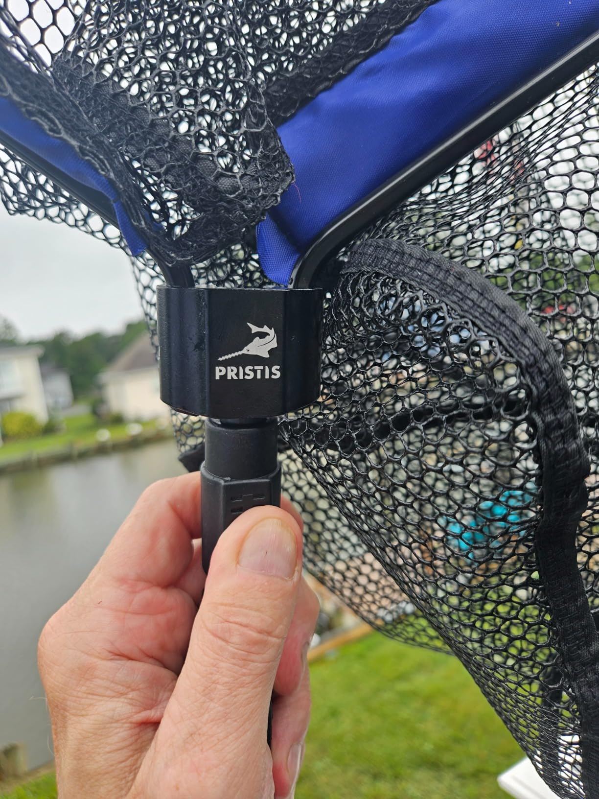 Pristis Floating Lightweight Fishing Net with 39'' Telescopic Pole Handle | Foldable Extendable Rubber Coated Folding Landing Dip Net for Boat Kayak Fish Catch & Release Freshwater Saltwater customer photo 2