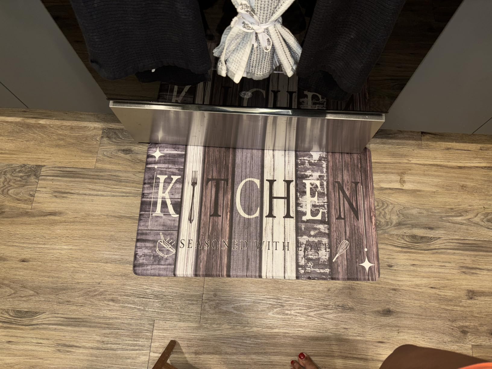 Farmhouse Kitchen Rugs Sets of 3, Non-Slip Anti-Fatigue Mats for Floor customer photo 2