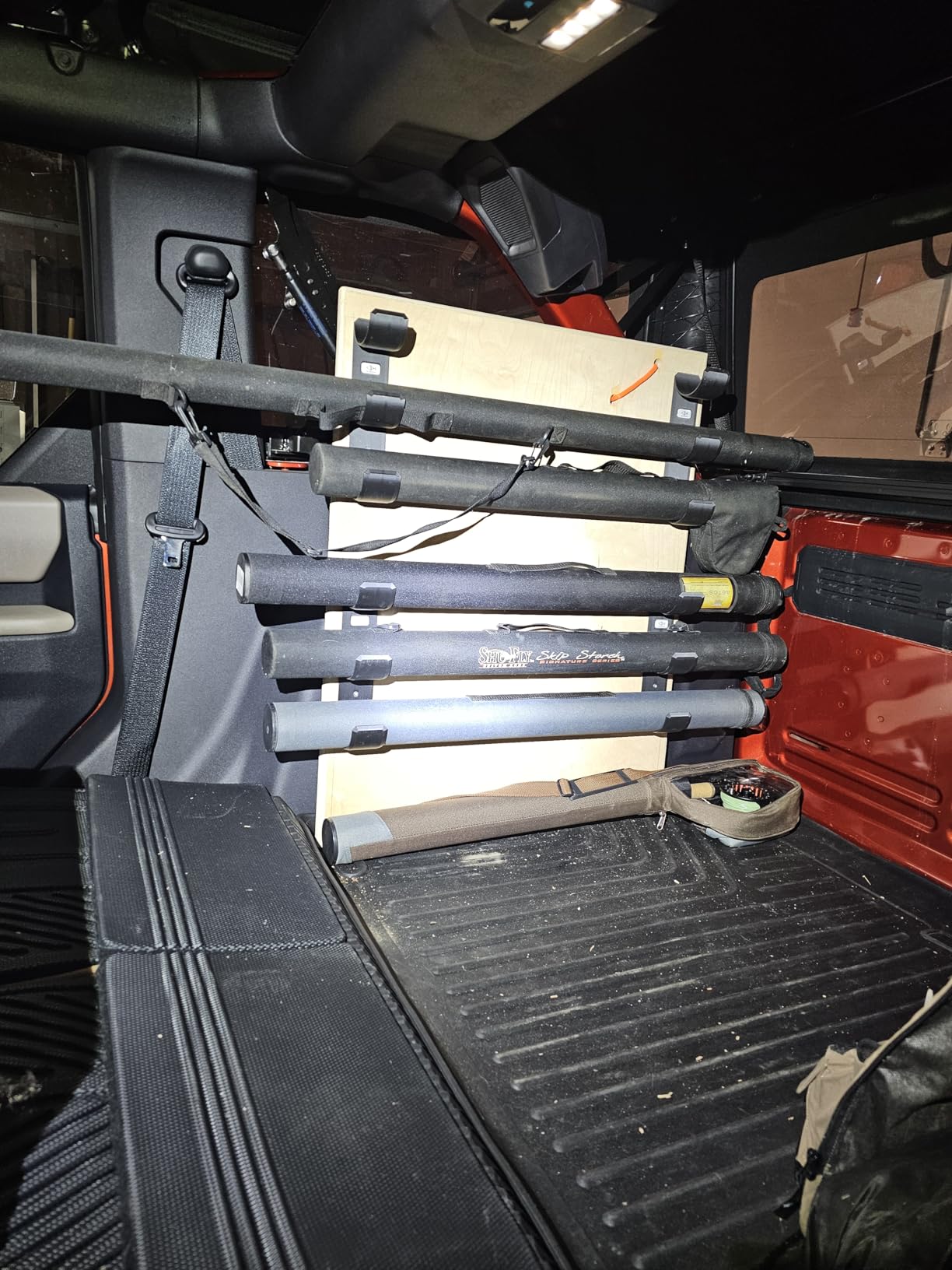 Fly Rod Tube Holder, Triple Wall Mount Rack for Garage, Storage 2-2.5in | 4-screw install, Hardware included, Fits Sage/Orvis/Redington customer photo 2