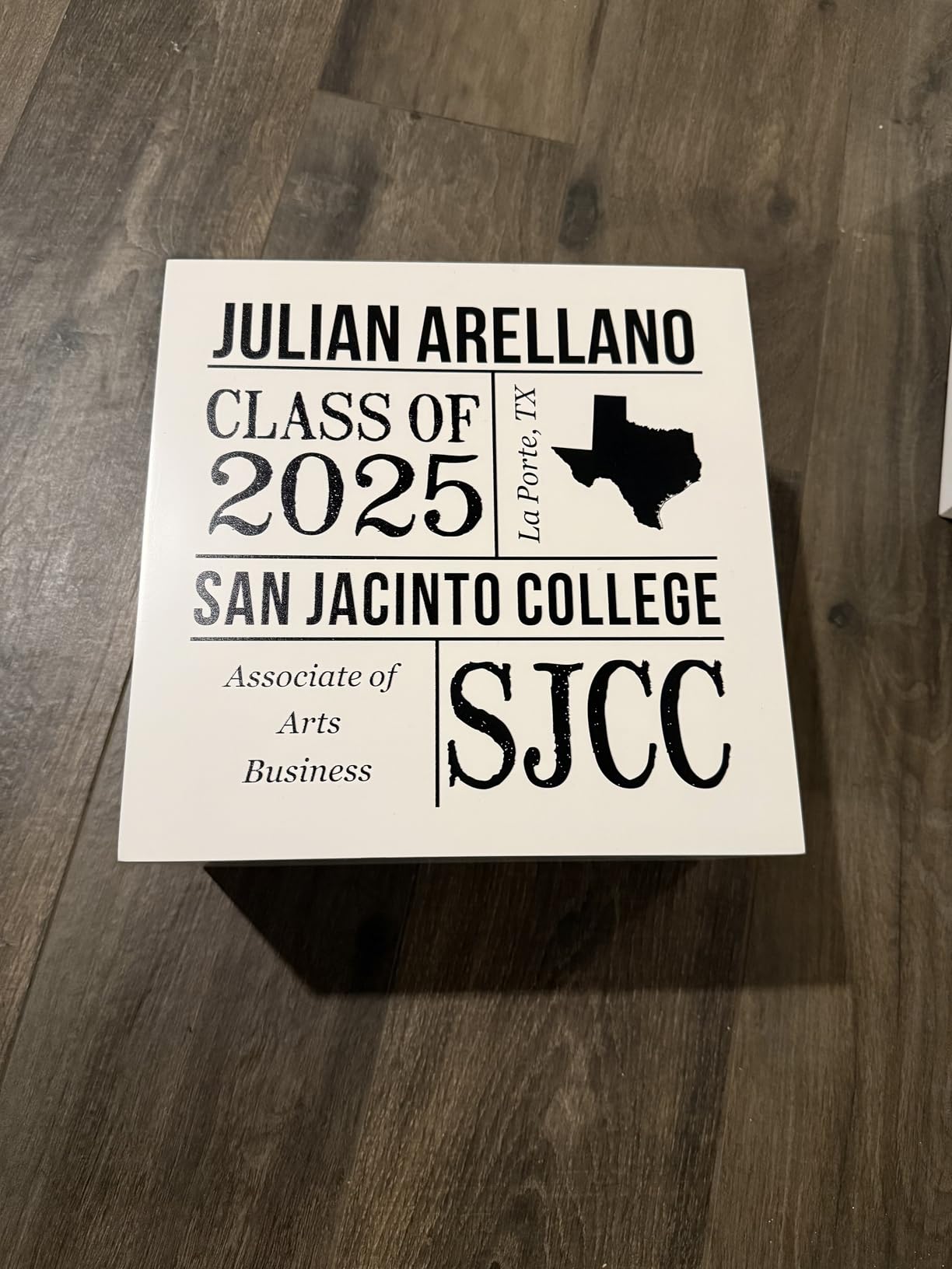 Let's Make Memories Personalized Keepsake Box - For Graduation - Class of 2026 or Any Year - Graduate Memento Box - Customized For Any Grad and School - 12