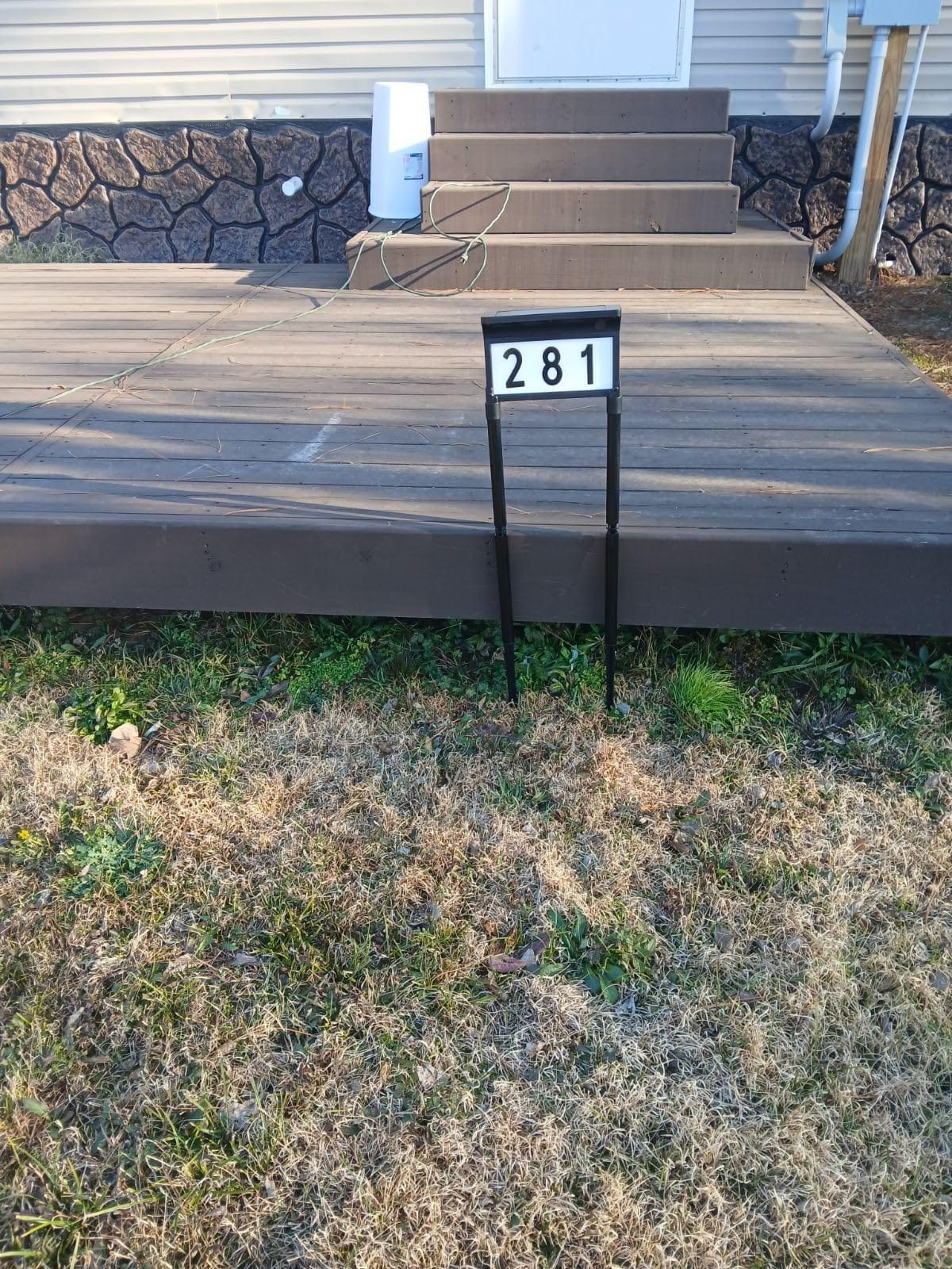 Lacasa Solar Address Signs, Dual-Sided Illumination Solar House Numbers, Waterproof Outdoor Solar Mailbox Number Plaque, 3-Color Modes, 1 Pack customer photo 2