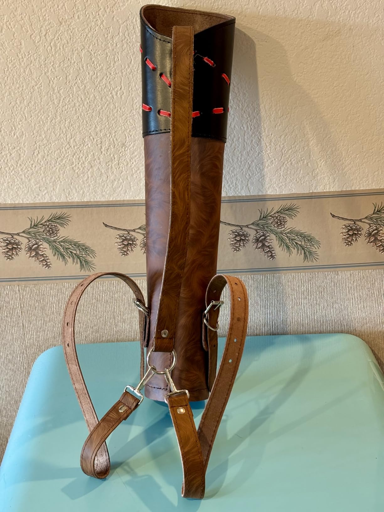 Traditional Leather Archery Quiver - Arrow Holder - Arrow Quiver - Black Quiver - Brown Quiver - Sage Quiver - Back Quiver Bow Arrow Holder - Handmade Leather Quiver Gift for him customer photo 2