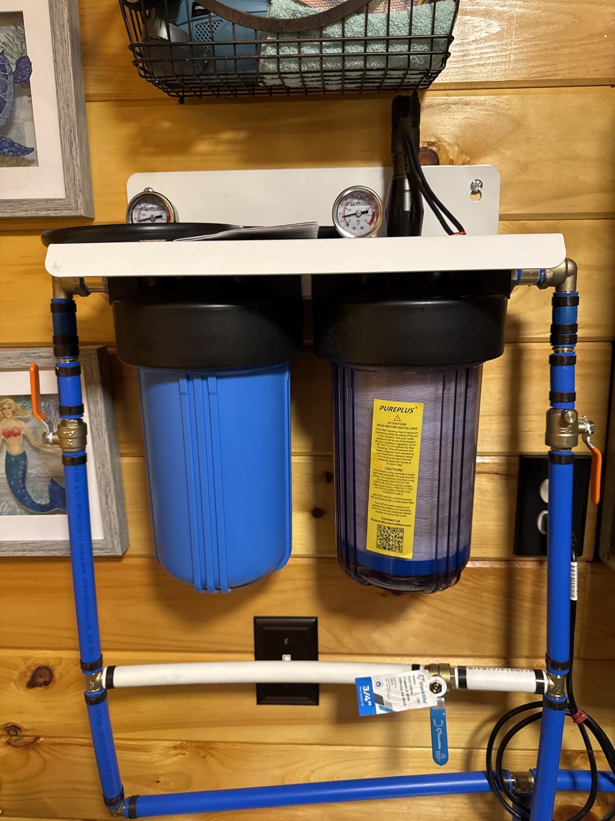 PUREPLUS 2-Stage Whole House Water Filter, Clear Housing, for Well Water customer photo 1