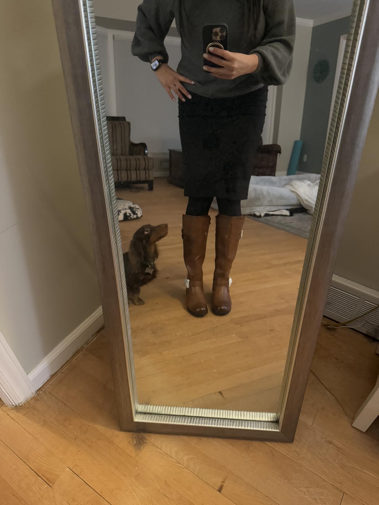DREAM PAIRS Women's Knee High Riding Buckle Boots customer photo 2