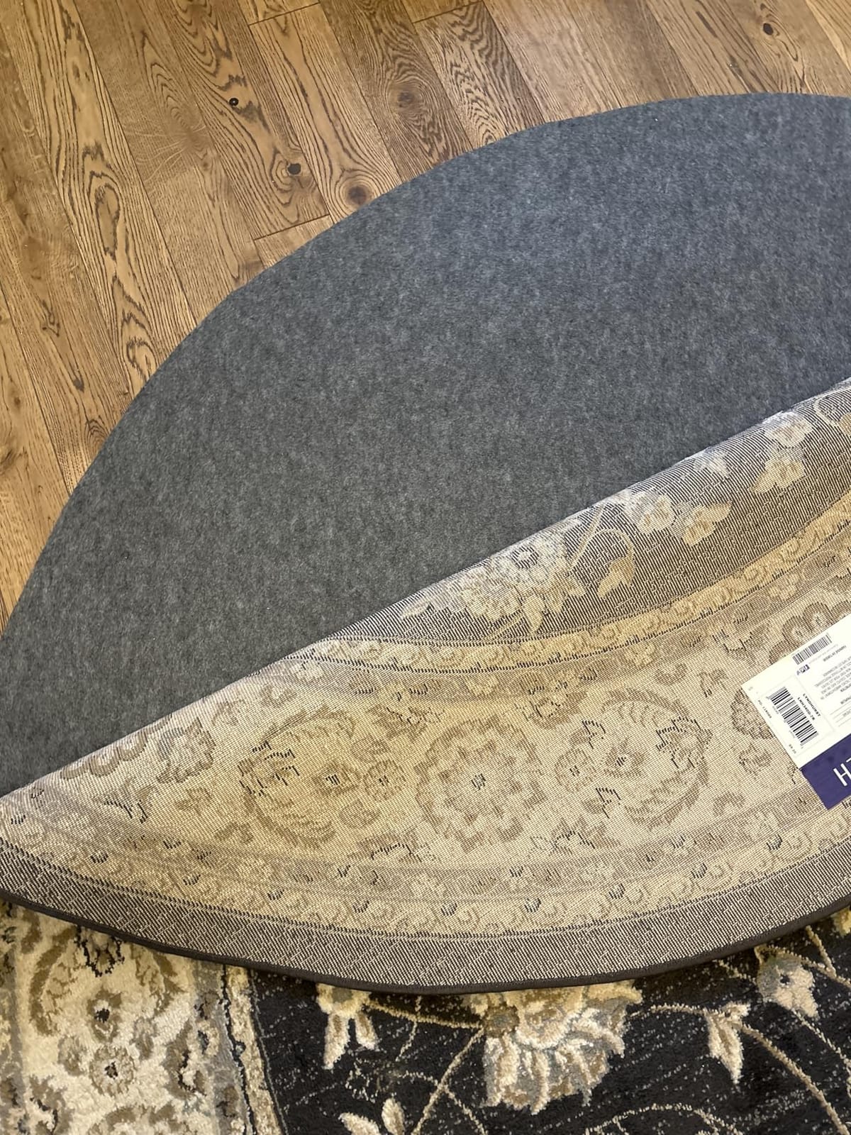 Waterproof Rug Pad Round 8-Foot Waterproof Non-Slip Rug Pad Non-Slip Rug Pads for All Floors and Finishes, Felt Pad for Hardwood Floors, Keeps Carpets in Place Soft and Safe (8TF) customer photo 1