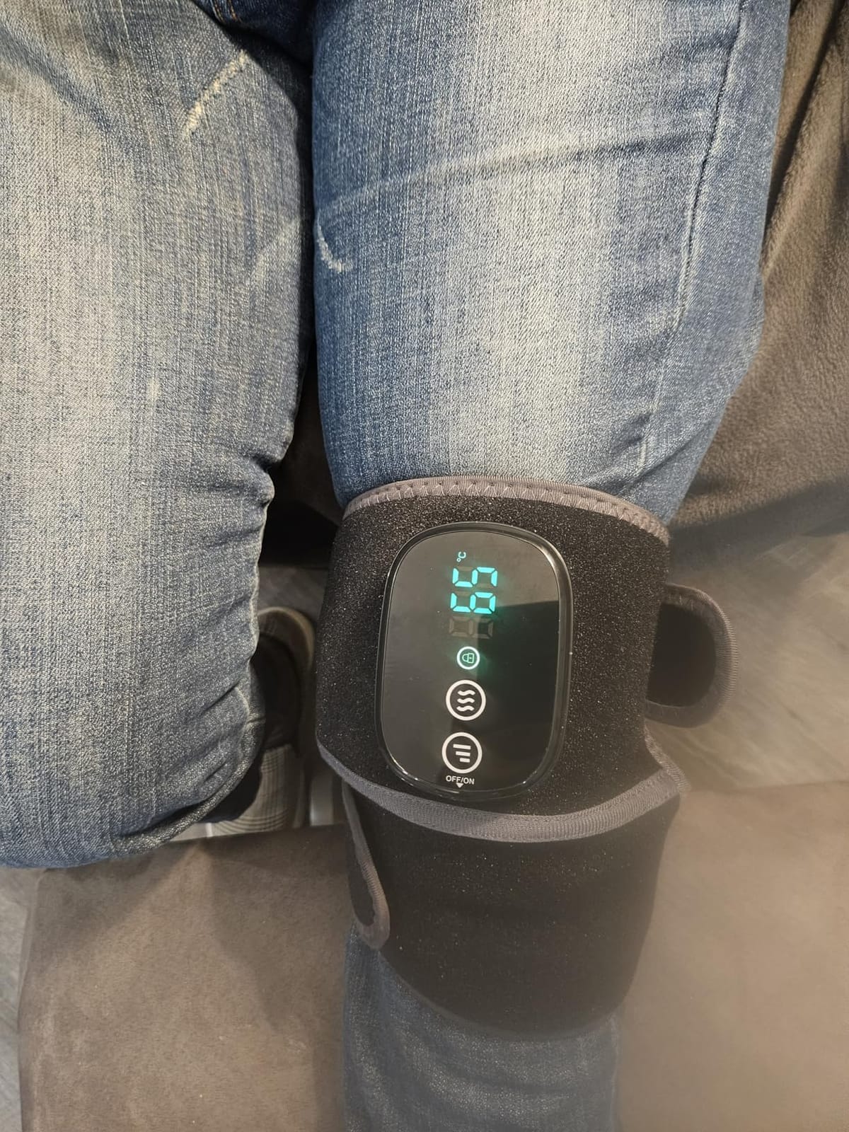 HOMRELEXA Cordless Heated Knee Massager, 3-in-1 Knee Heating Pad, Black 1PC customer photo 2