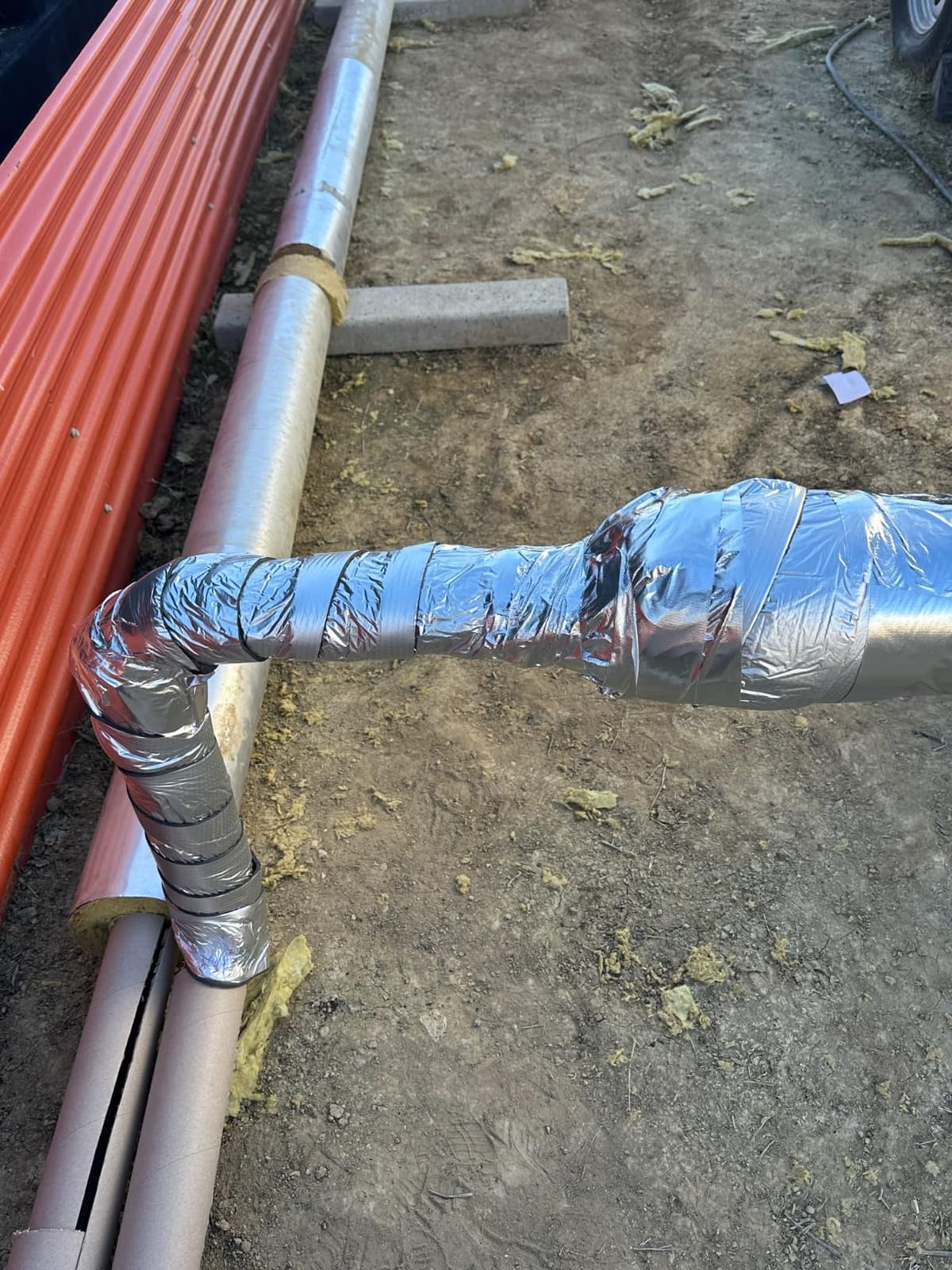 Pipe Insulation Wrap Foam Tube Self Adhesive Heat Tape for Water Pipes, Outdoor Foam and Foil Water Pipe Insulation Wrap for Winter, Can Be Used for Self Regulating Pipe Heat Tape customer photo 1