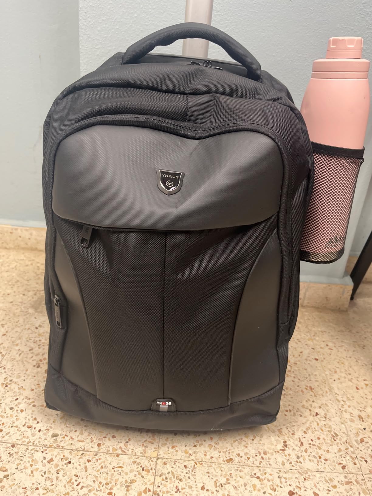 Rolling Backpack,Waterproof Backpack with Wheels for Business and Travel Commuter, Carry on Backpack with Laptop Compartment, Fit 17 Inch Laptop, Wheeled Backpack for Adults customer photo 1
