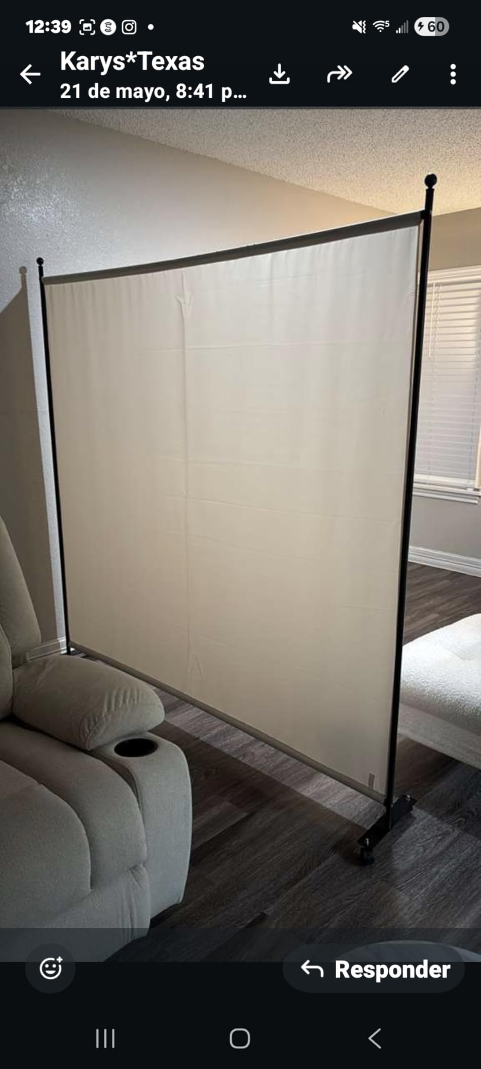 Giantex 4 Panel Folding Room Divider with Wheels, 87