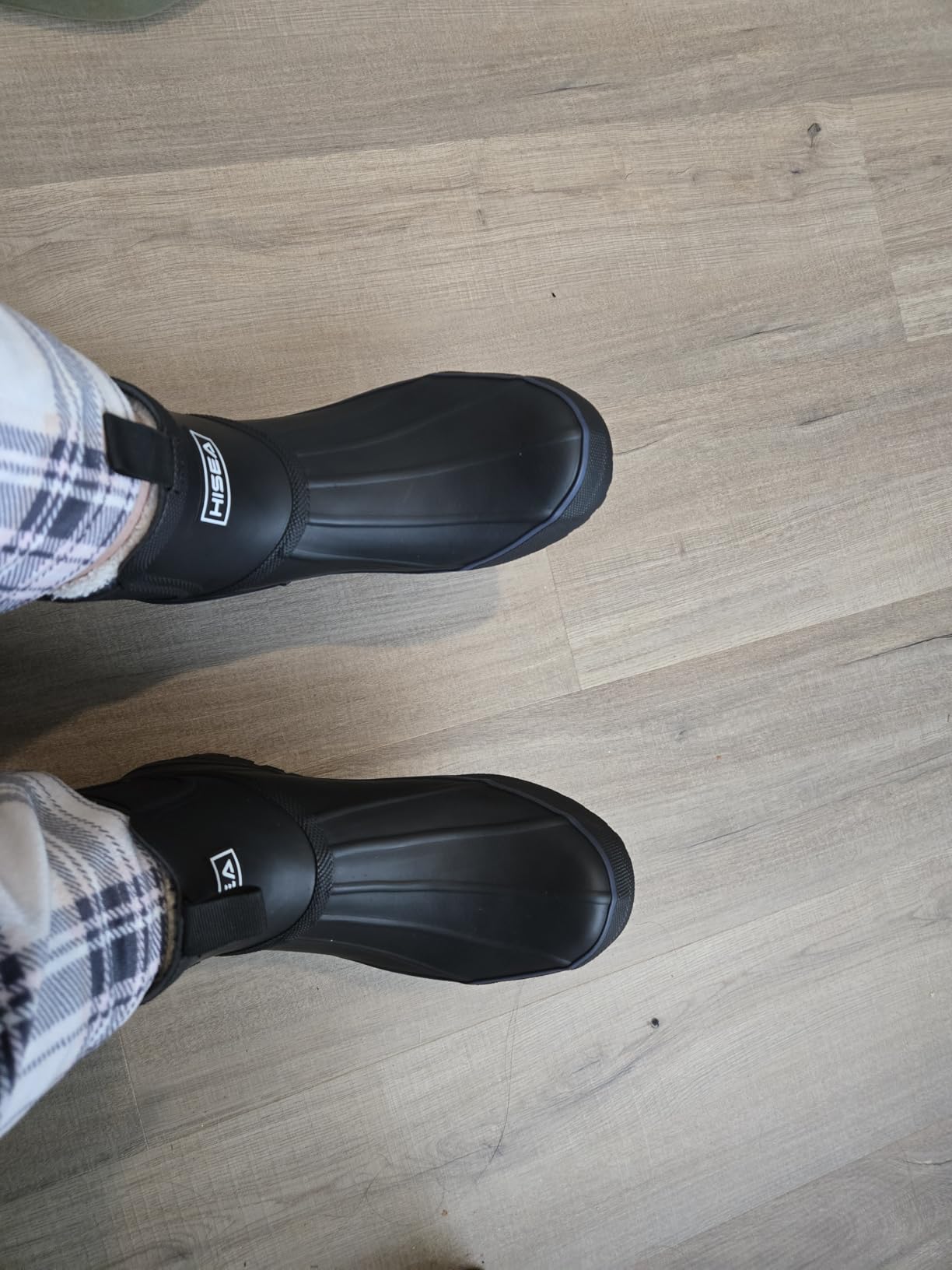 HISEA Women's Duck Chelsea Rain Boots Waterproof Ankle Garden Shoes customer photo 2