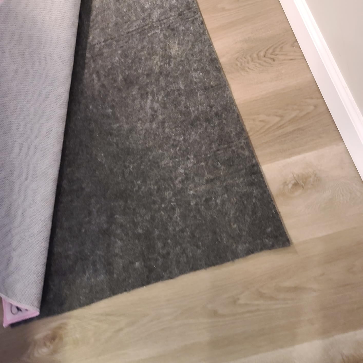 Felt Rug Pad, 3 x 5 Ft Rubber Non-Slip Rug Pad Gripper, Keep Rugs Secure and in Place, Extra Strong Under Carpet Mat Cushion - for All Floors customer photo 2