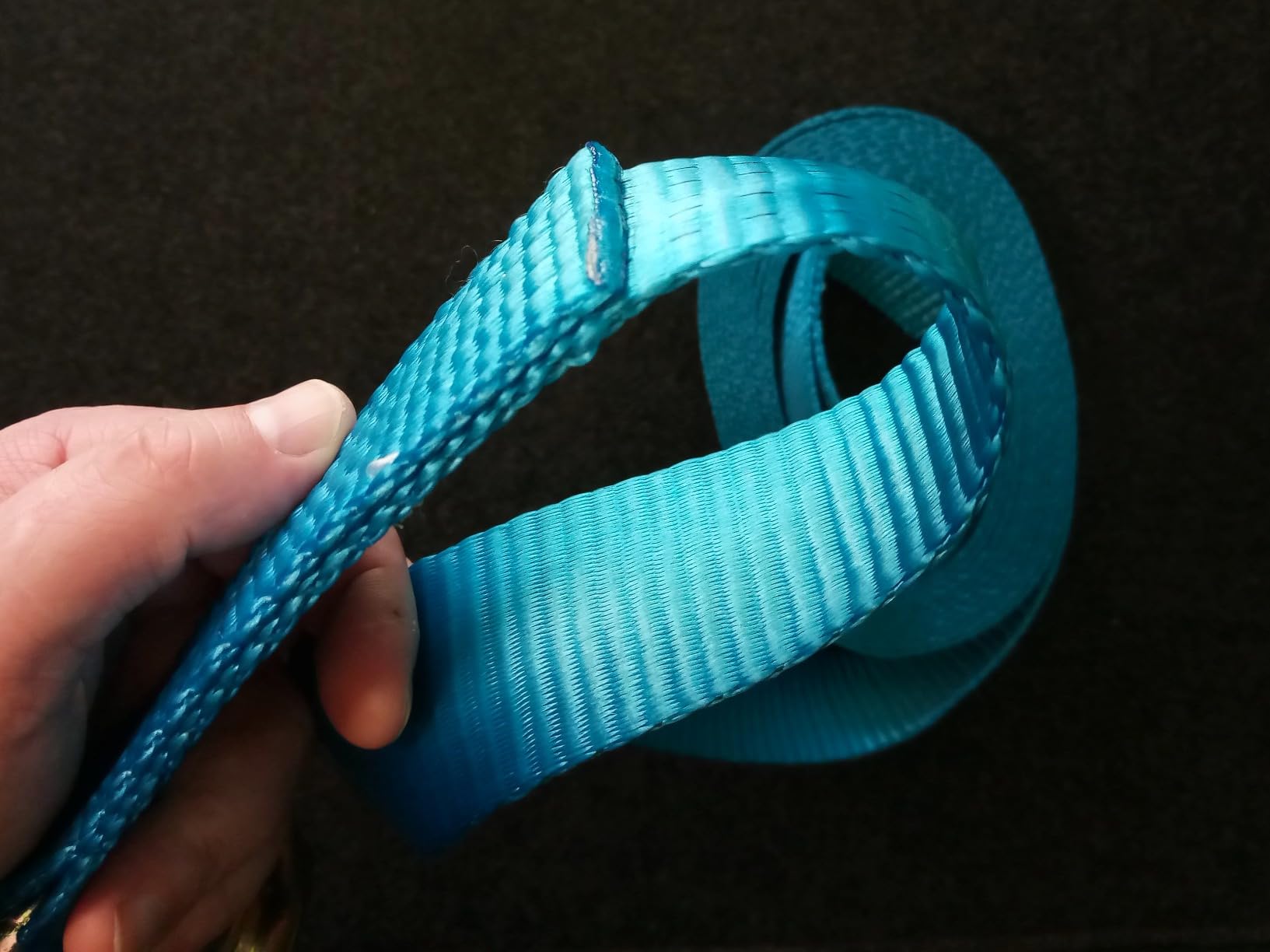 12,000lb Heavy Duty Boat Trailer Winch Strap with Hook 2x20' Blue | 12,000lb capacity for PWC & Pontoons. Marine-grade retrieval kit with rust-resistant forged hook & gloves customer photo 1