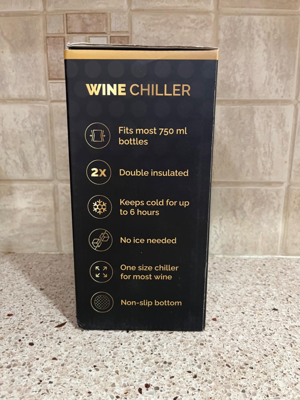Keep Wine Cold for 6+ Hours Wine Chiller - Double Walled Stainless Steel Wine Bottle Chiller | Vacuum Insulated Wine Chillers for Bottles | Fits Most 750ml Wine & Champagne Bottles customer photo 2
