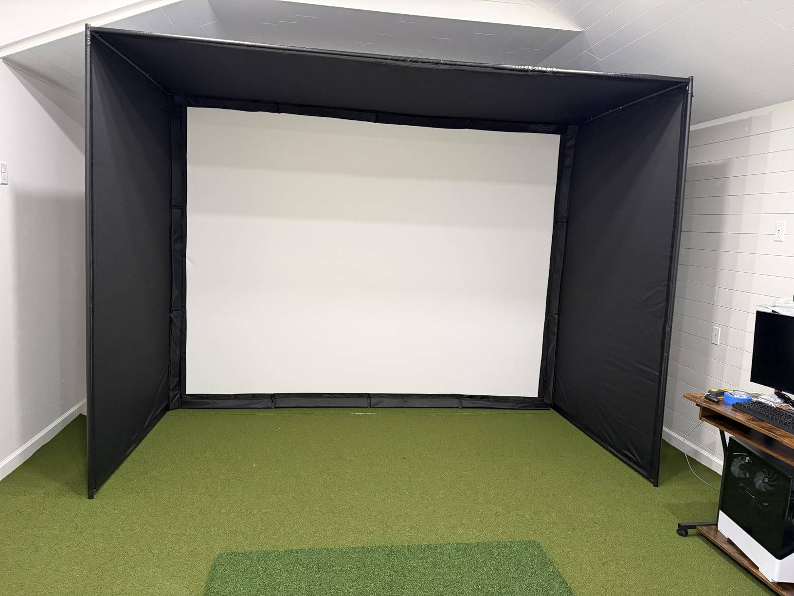 GoSports Golf Simulator Enclosure Nets - Complete Set with Frame and HD Impact Screen Kit - Indoor At Home Golf Training Equipment - Choose 10x8 ft, 12x9 ft, or 14x8 ft customer photo 2