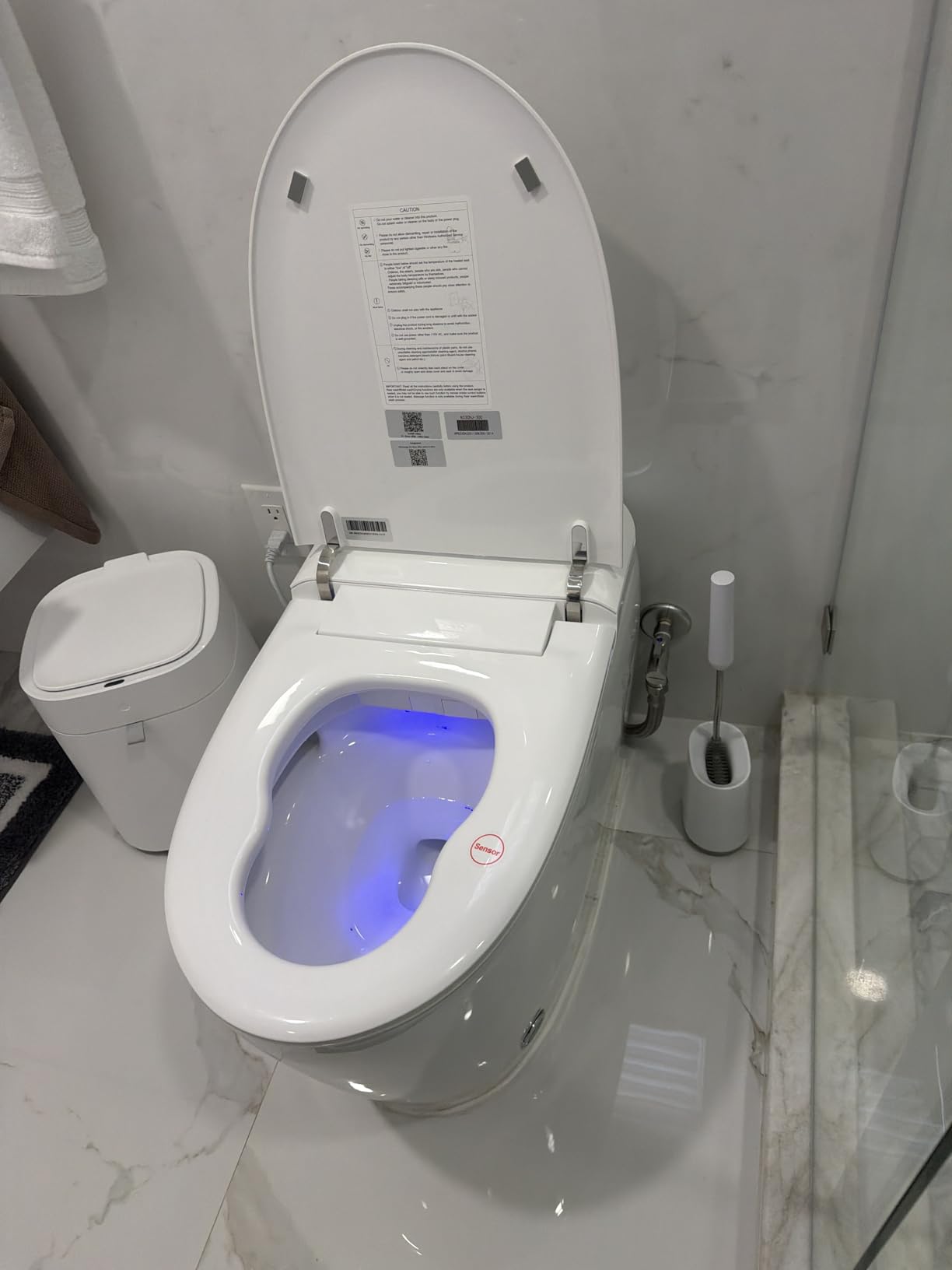 Smart Toilet with Bidet Built In with Warm Water Sprayer and Dryer | Foot Sensor Operation, Heated Seat toilet with LED Display for Bathroom, Auto Dual Flush customer photo 1