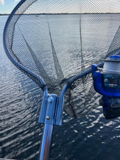 Heavy Duty Extra Large Aluminum Landing Net - Telescoping Handle (67-100in), 20in Net Opening for Saltwater Fishing customer photo 1