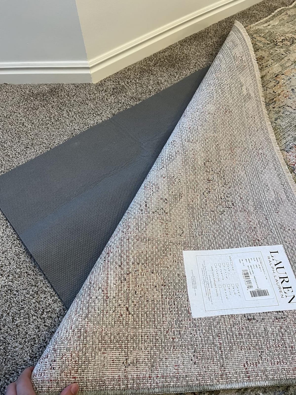 BAGAIL Felt and Natural Rubber Backing Rug Pads 1/8” Thick, 5 x 7 Ft Non Slip Rug Gripper Keep Rugs in Place, Under Area Rug Protective Cushioned Pads, Carpet Runners, Hardwood Floors Protection customer photo 2