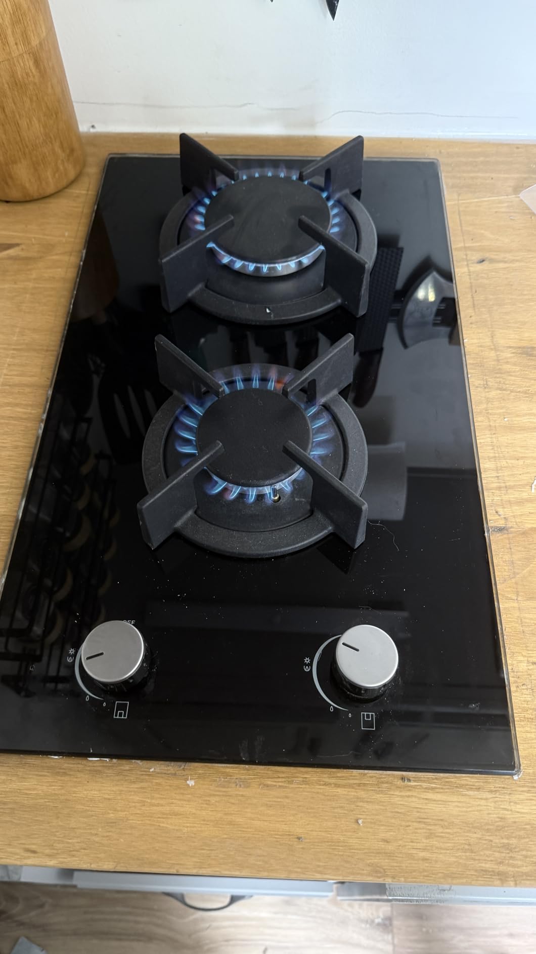 Gas Cooktop 30 Inch, Amzgachfktch 5 Burners Propane Stove, Built-in NG/LPG Convertible Gas Stove Top, Black Tempered Glass Propane Cooktop with Thermocouple Protection customer photo 1