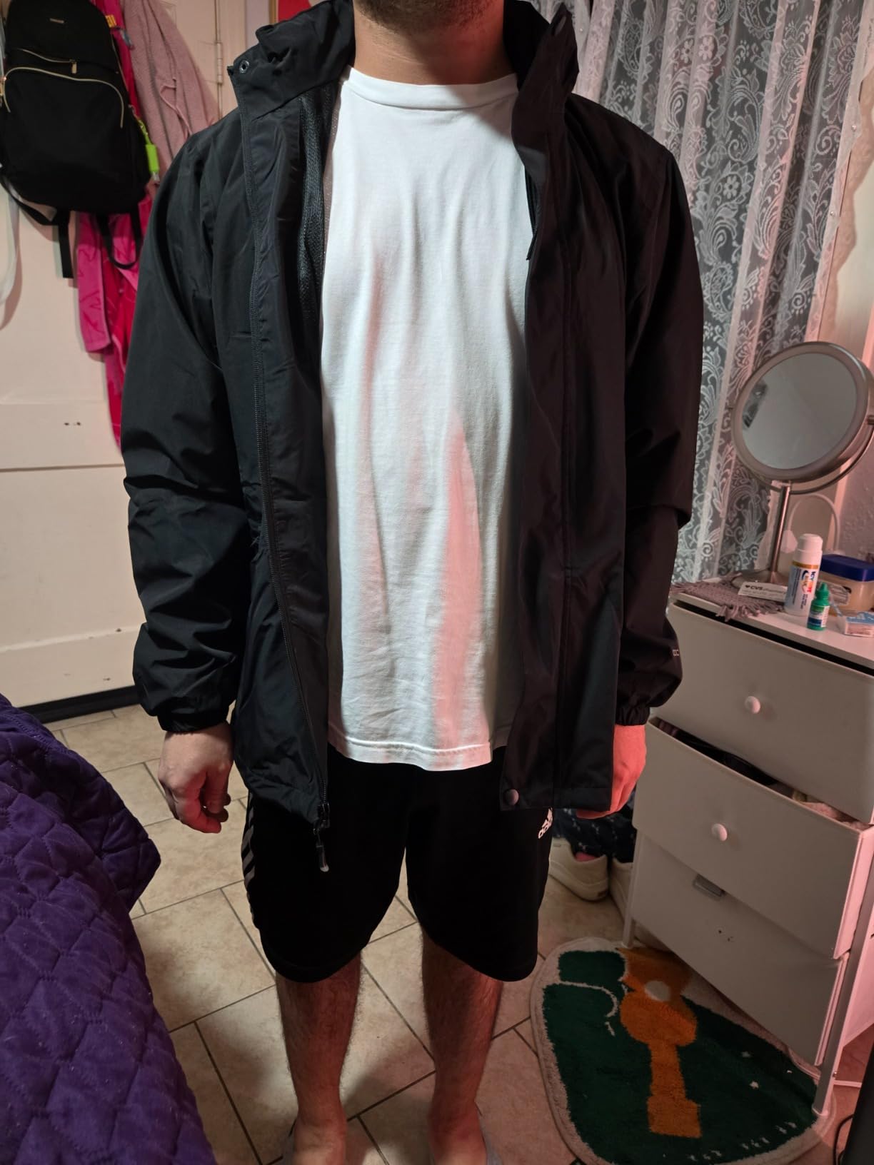 33,000ft Men's Waterproof Rain Jacket Packable Lightweight Hood Rain Shell customer photo 2
